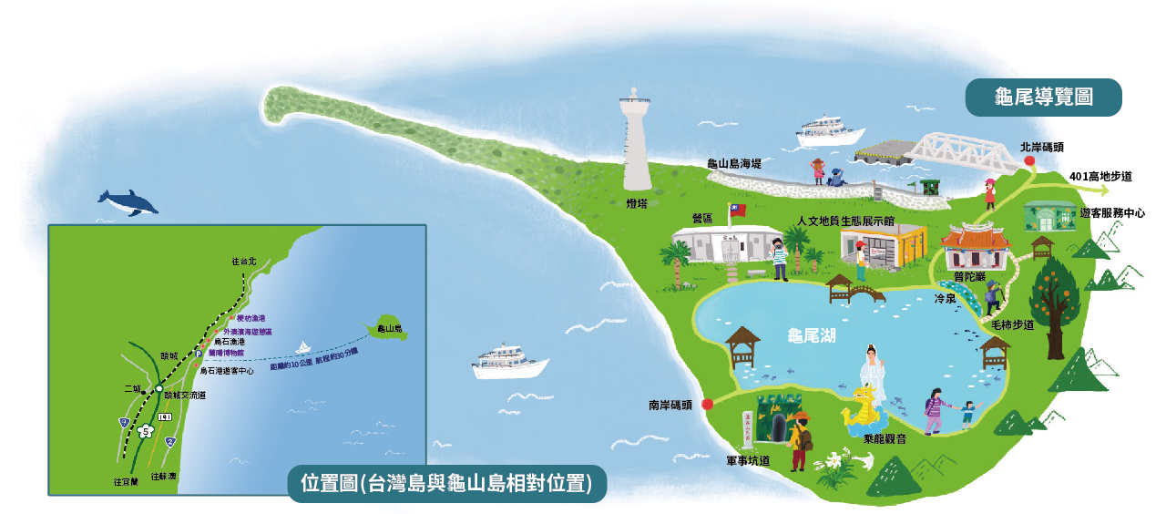 龜山島龜尾地圖