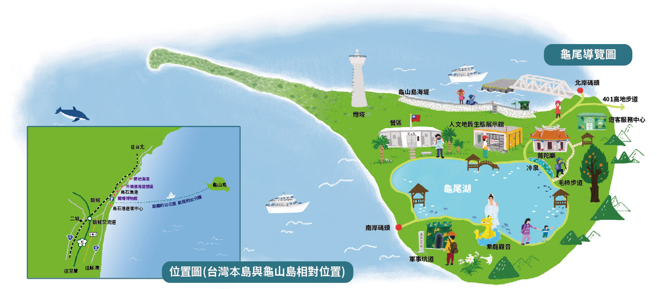 龜山島龜尾地圖